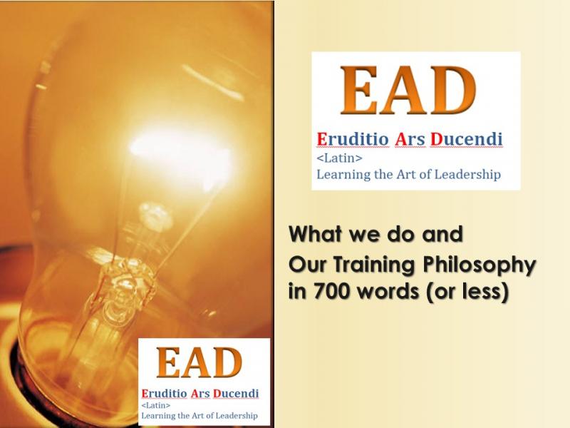 What we do - Our Training Philosophy